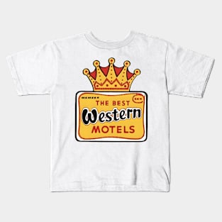 1960s The Best Western Motels Logo Kids T-Shirt